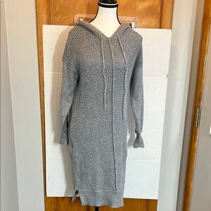 Cynthia Rowley Gray Knit Hooded Sweater Dress